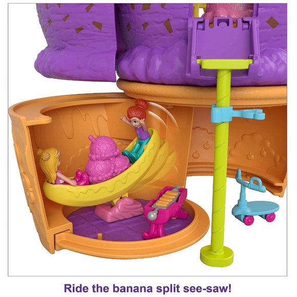Polly Pocket | Ice Cream Cone-Shaped Playground | 3 Floors, Spin 'n Surprise Set - Picture 8 of 13